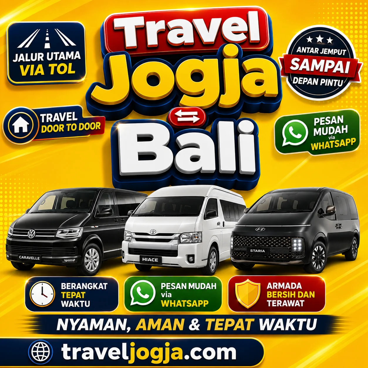 99% On Timeπ Travel Jogja Bali Bikin Nyaman, Harga Tiket Terjangkau