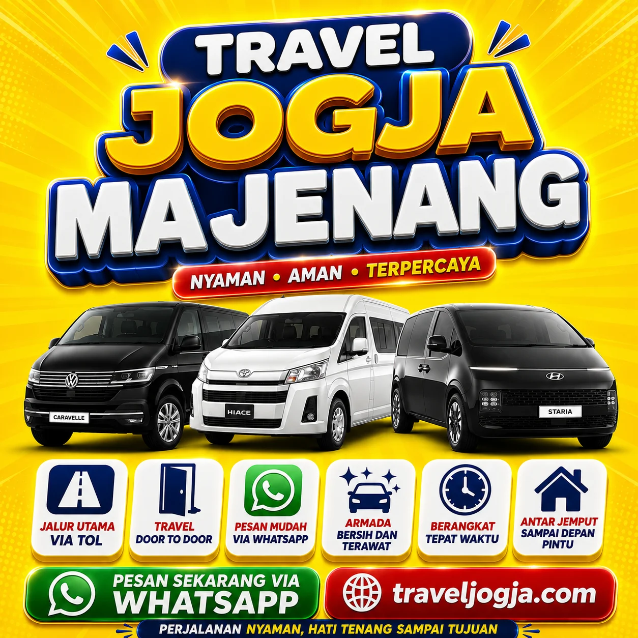 99% On Timeπ Travel Jogja Majenang Bikin Nyaman, Harga Tiket Terjangkau