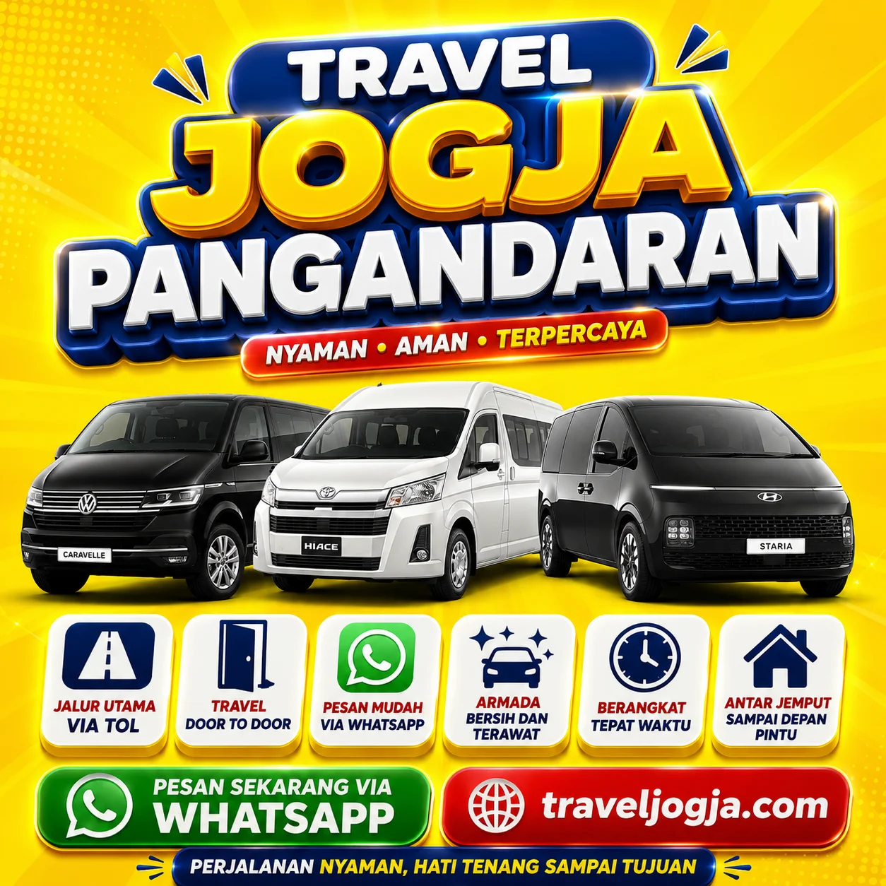 99% On Timeπ Travel Jogja Pangandaran Bikin Nyaman, Harga Tiket Terjangkau